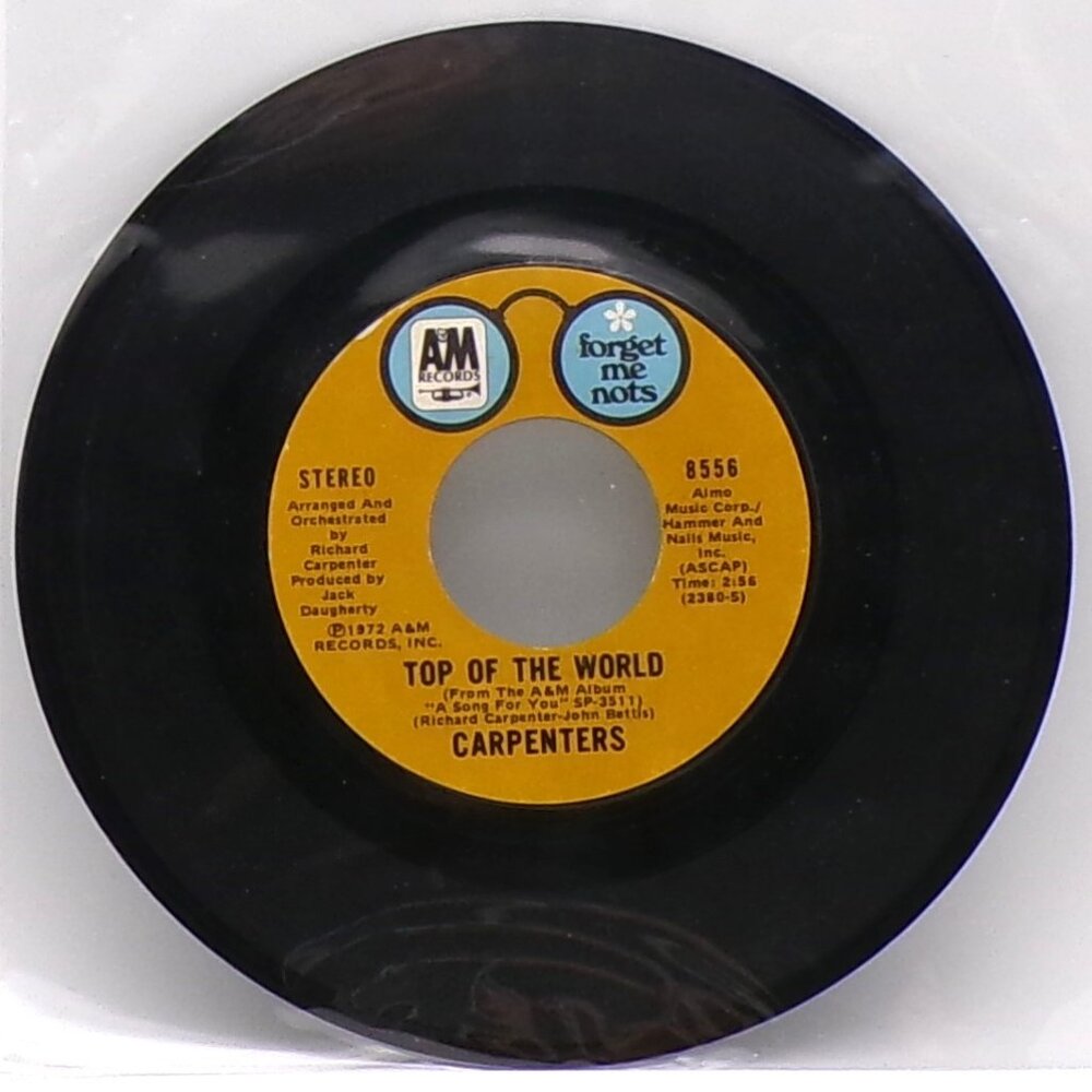 Top of the World/Goodbye To Love by The Carpenters 45 - Picture 3 of 6